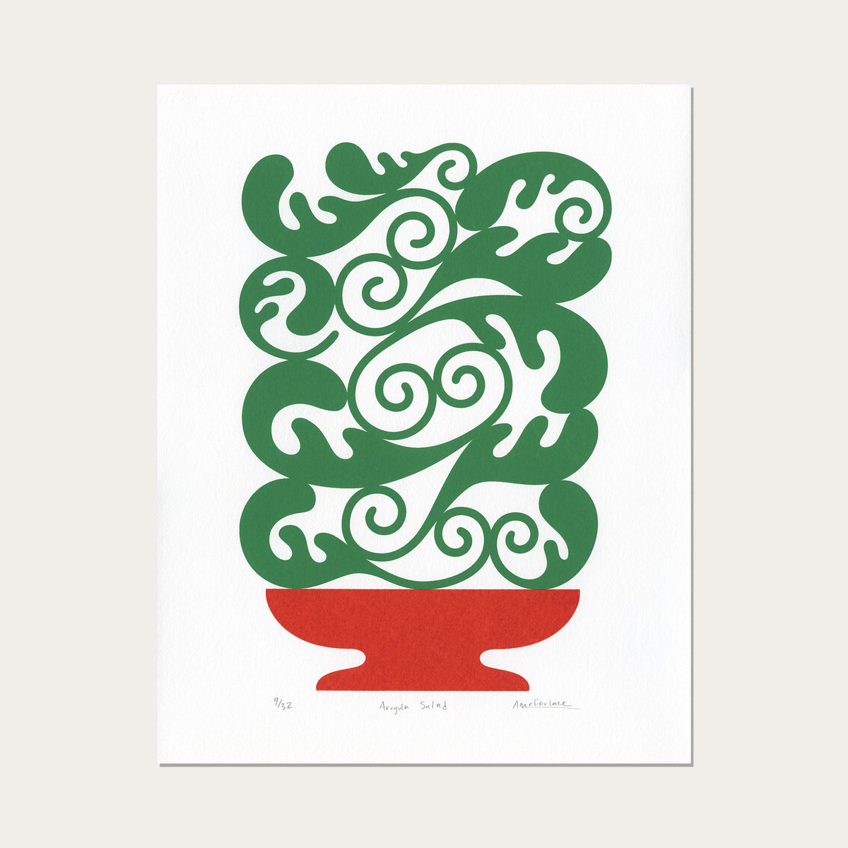 Arugula Salad - 11"x14" Screen Print